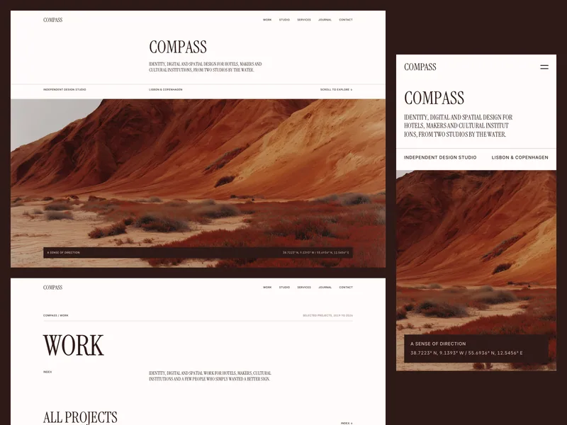 Compass Framer template preview 1