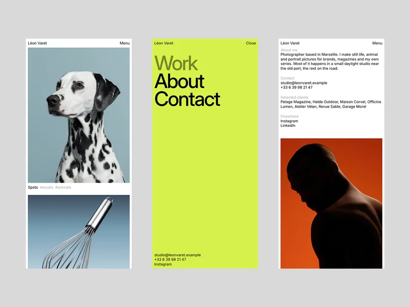 Léon Varet Framer template preview 2