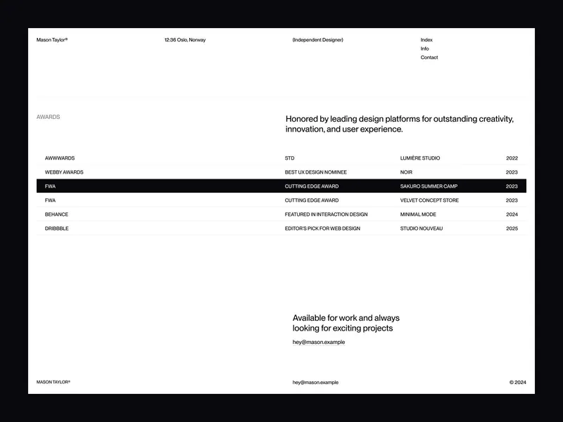 Mason Framer template preview 4