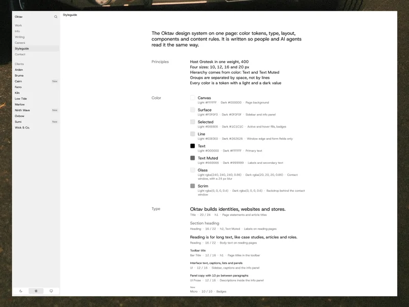 Oktav Framer template preview 4