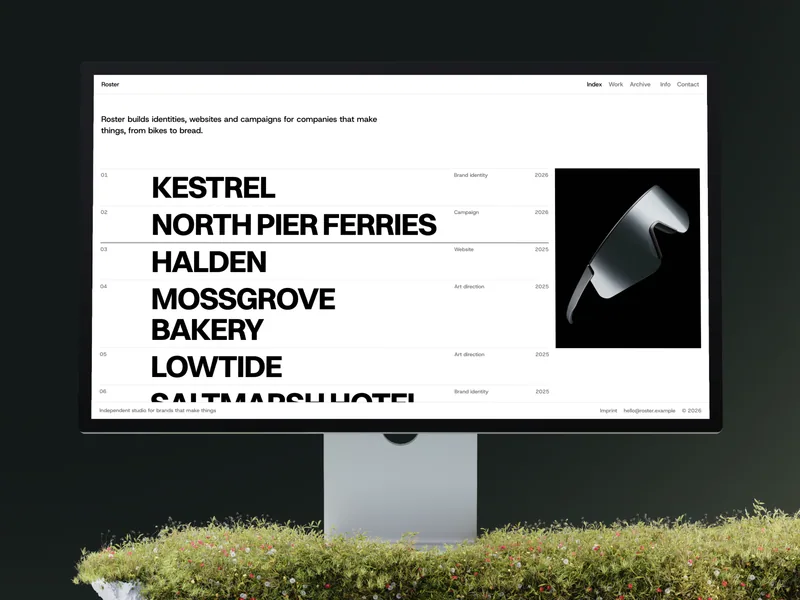 Roster Studio Framer template preview 1