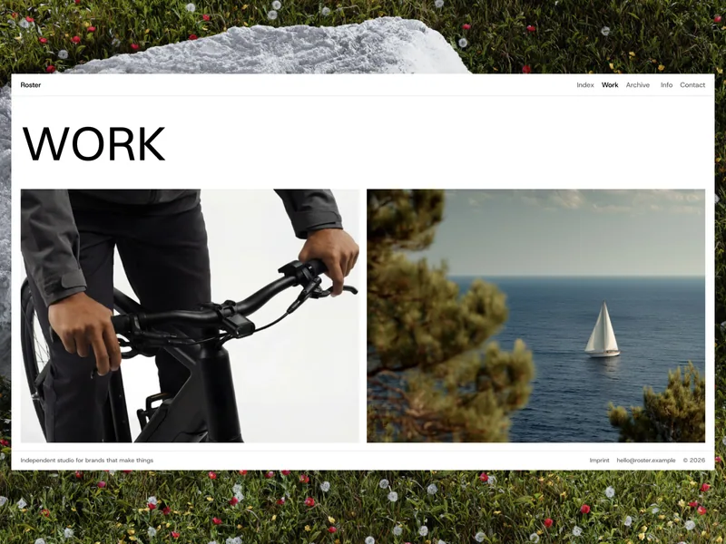 Roster Studio Framer template preview 3