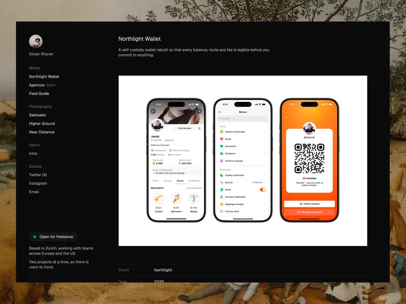 Silvan Rhyner Framer template preview 2