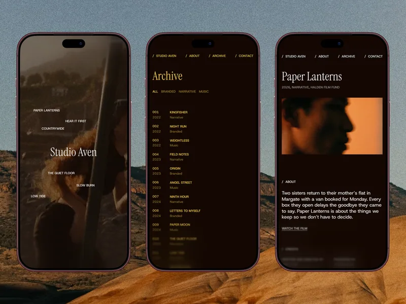 Studio Aven Framer template preview 2